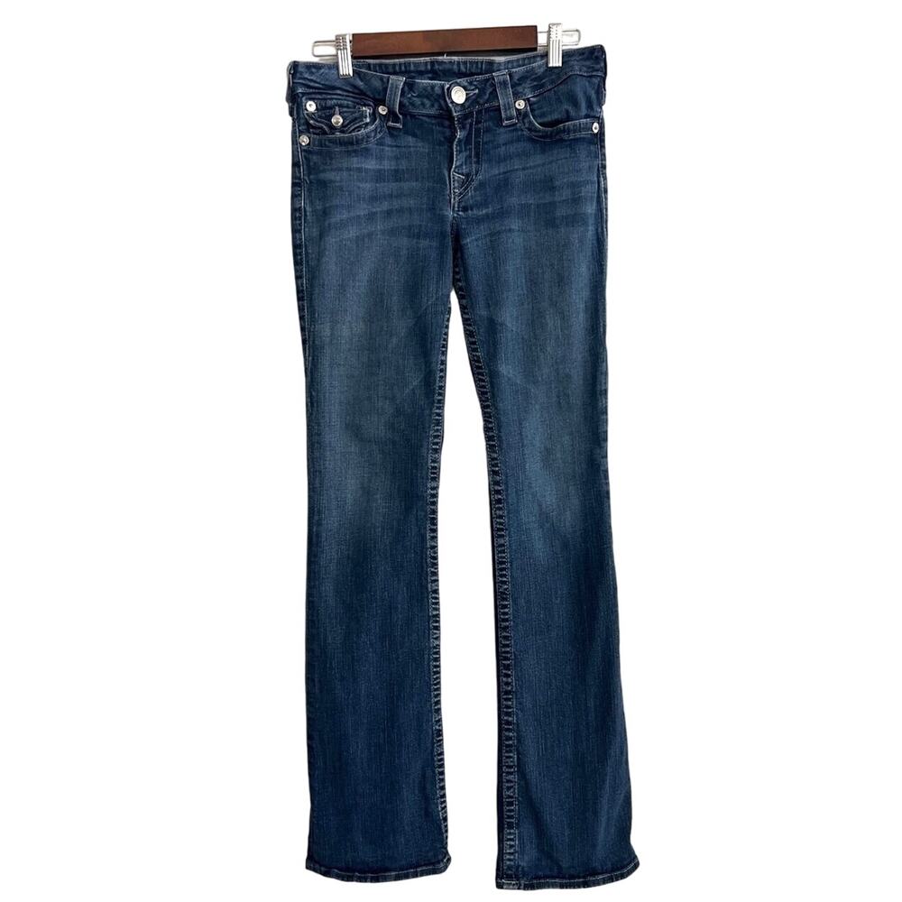 TRUE RELIGION Women's Blue Jeans Section Hi-Rise Boot Size 30
